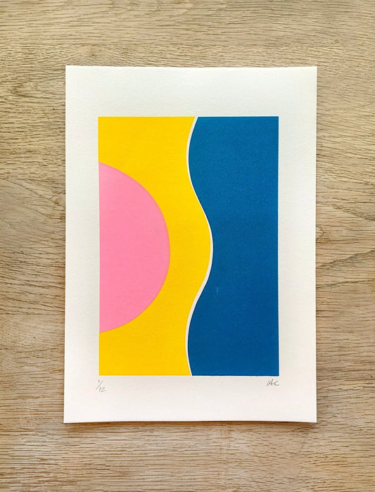Blue, Yellow and Pink - Alice Charman - Beside The Wave