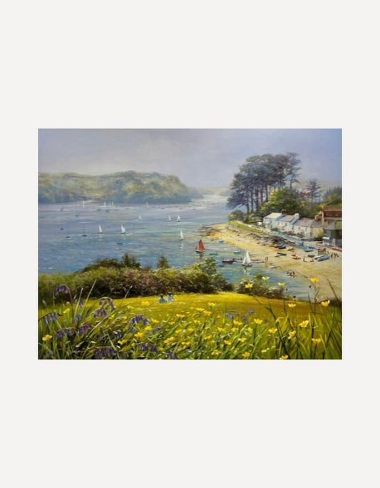 Bluebells and Buttercups, Helford Passage - Ted Dyer - Beside The Wave