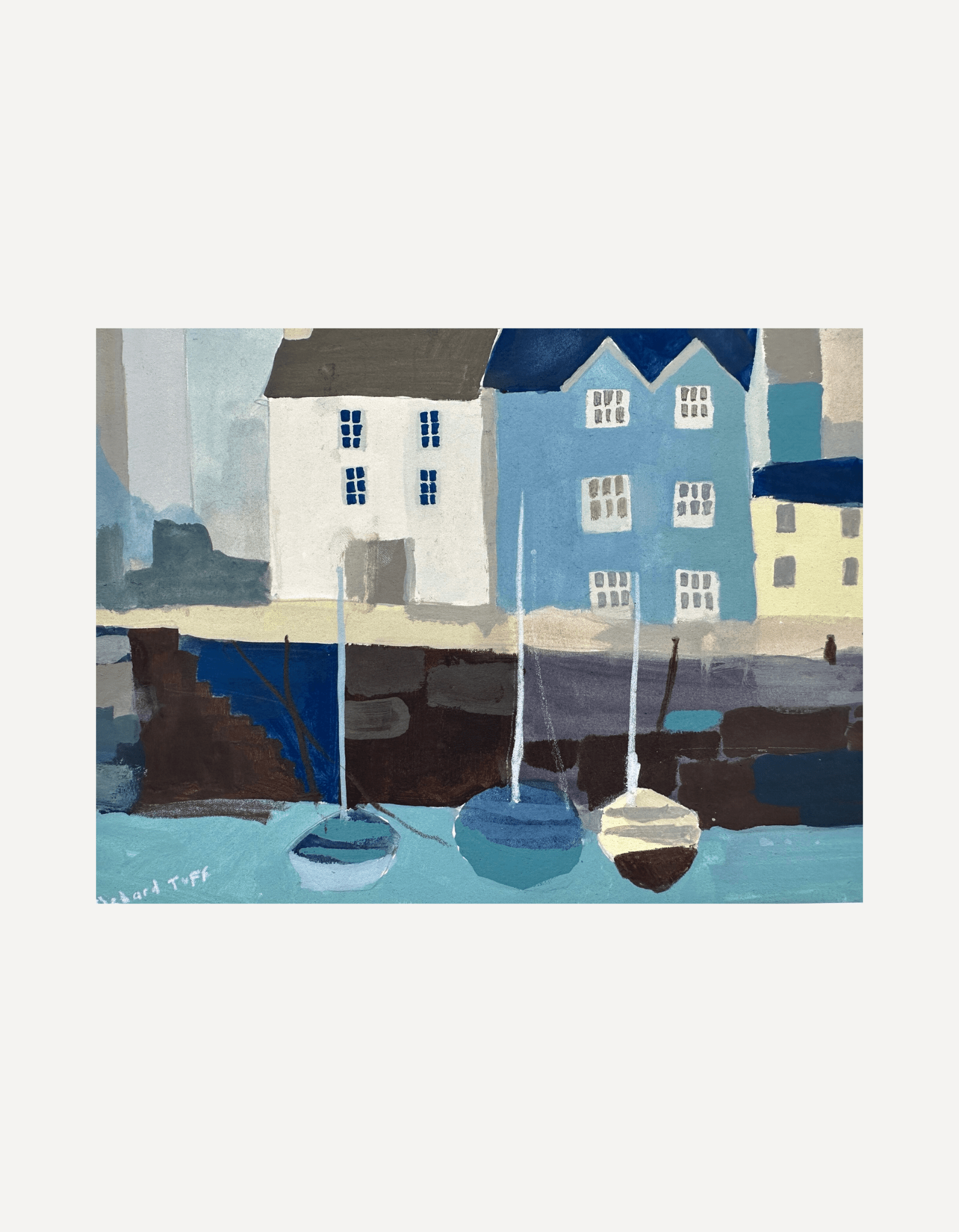 Boats at St Mawes, Limited Edition Print - Richard Tuff - Beside The Wave
