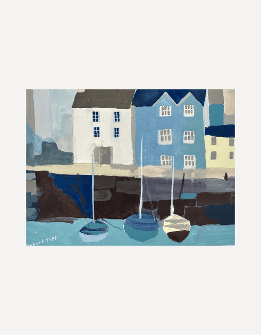 Boats at St Mawes, Limited Edition Print - Richard Tuff - Beside The Wave