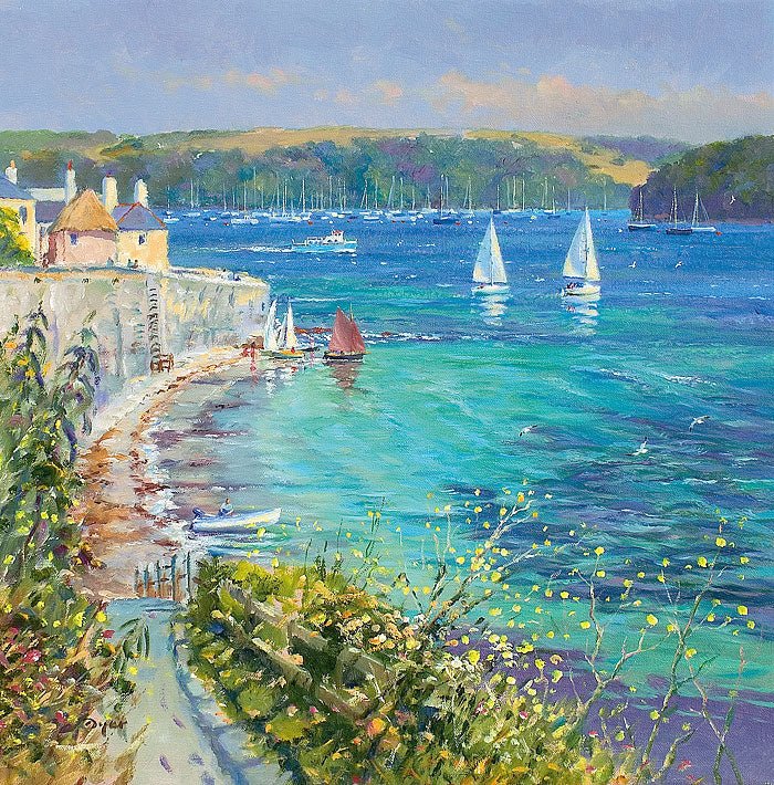 Bright Summer Sailing, St. Mawes - Ted Dyer - Beside The Wave
