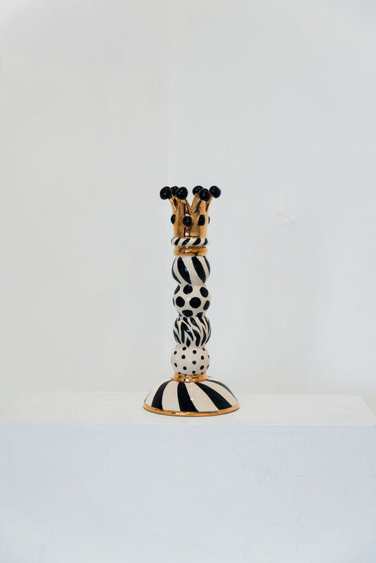 Candlestick Holder (Gold & Black) - Mary - Rose Young - Beside The Wave