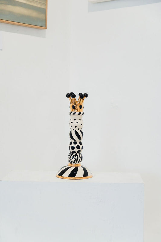 Candlestick Holder (Gold & Black) - Mary - Rose Young - Beside The Wave