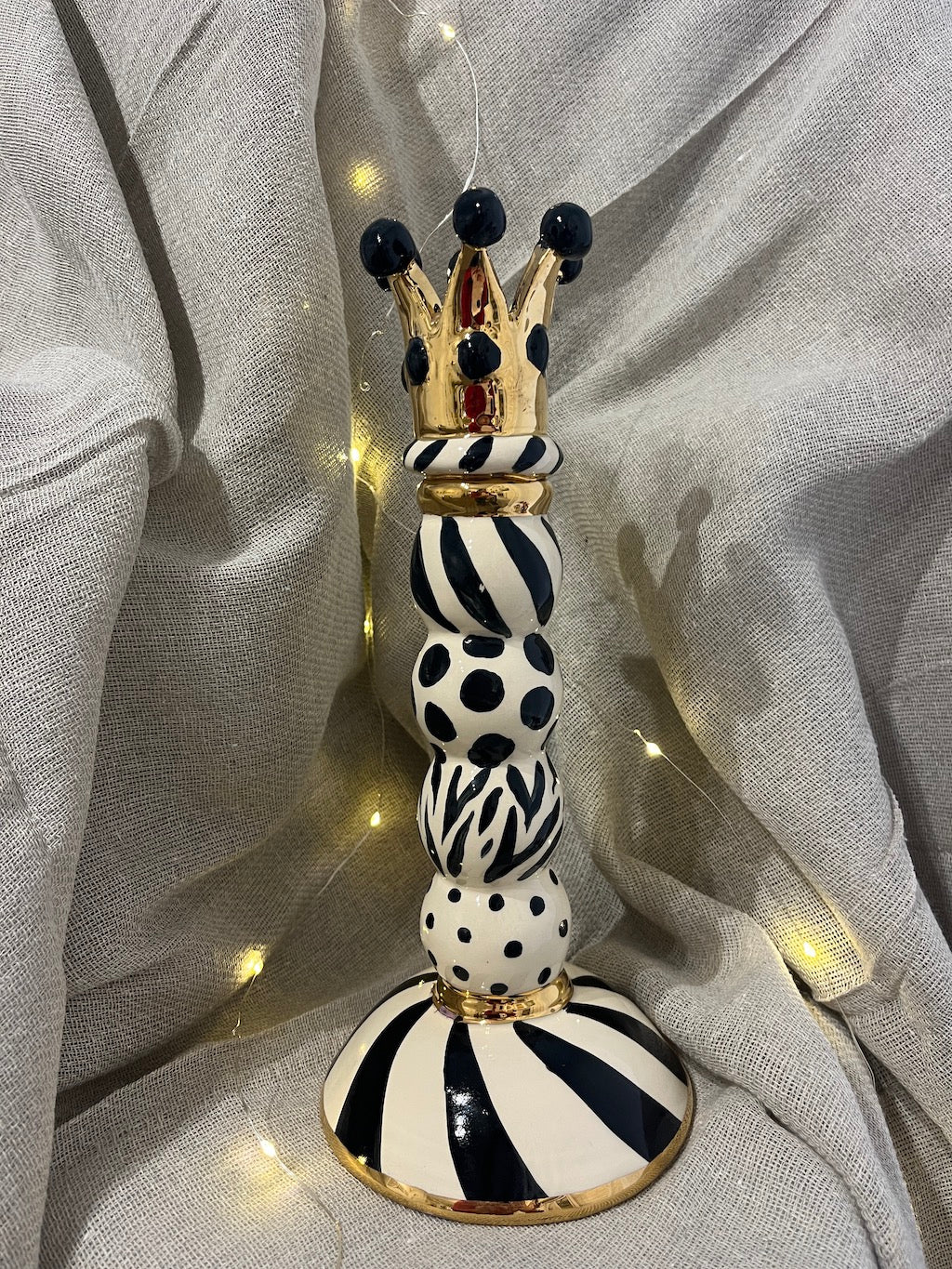 Candlestick Holder (Gold & Black) - Mary - Rose Young - Beside The Wave