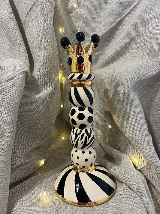 Candlestick Holder (Gold & Black) - Mary - Rose Young - Beside The Wave