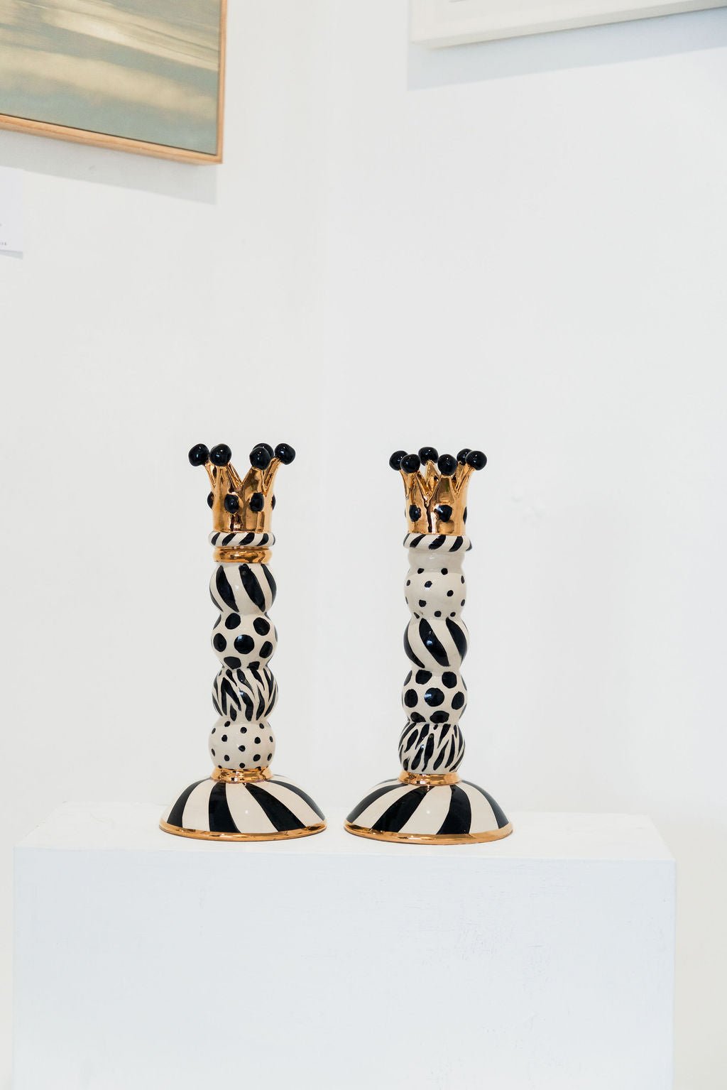 Candlestick Holder (Gold & Black) - Mary - Rose Young - Beside The Wave
