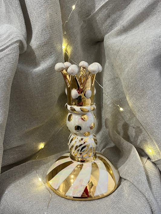 Candlestick Holder (Short Gold) - Mary - Rose Young - Beside The Wave