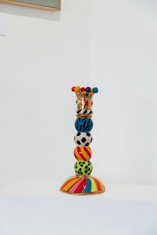 Candlestick of Beads with Crown Top - Mary - Rose Young - Beside The Wave