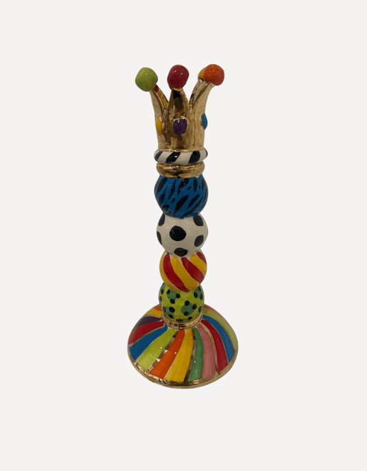 Candlestick of Beads with Crown Top - Mary - Rose Young - Beside The Wave