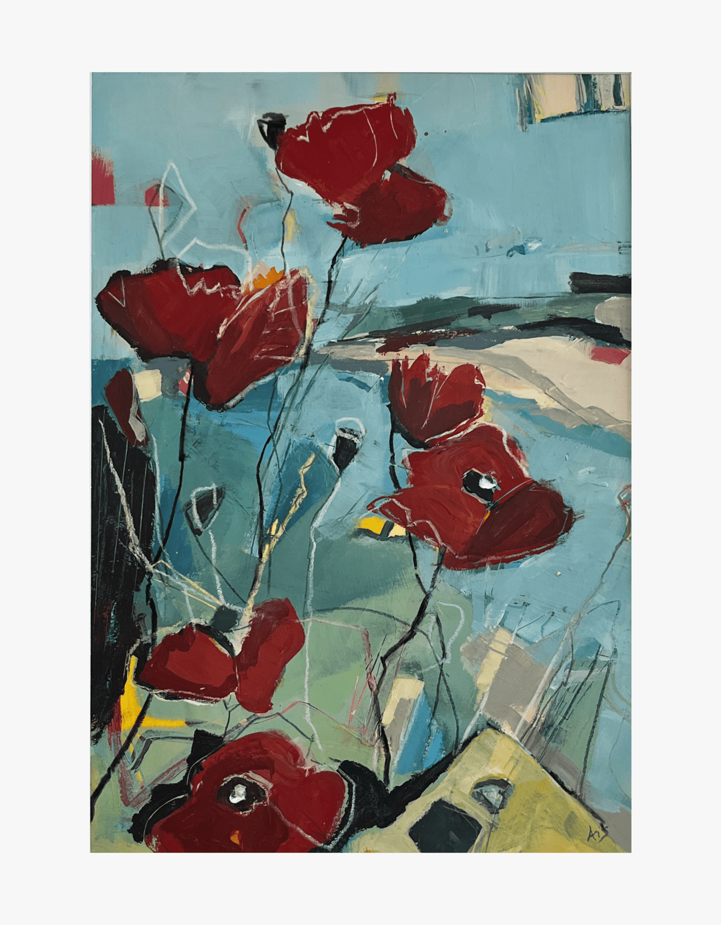 Coastal poppies over Fistral - Aisleigh Anne - Beside The Wave