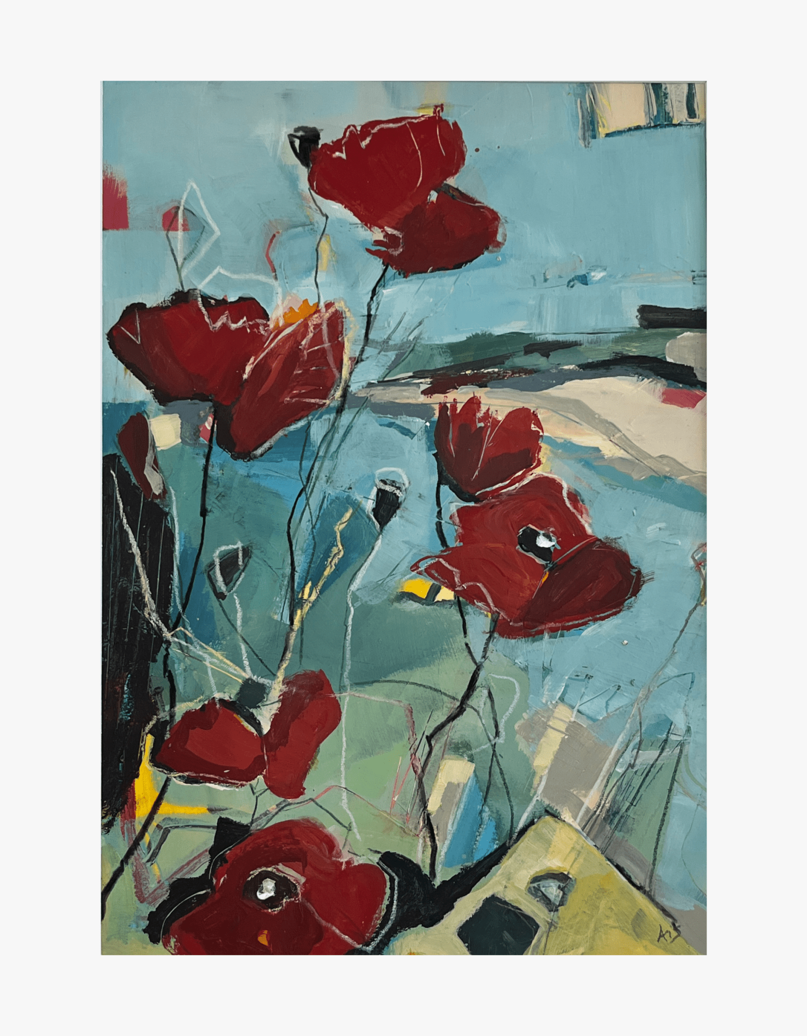 Coastal poppies over Fistral - Aisleigh Anne - Beside The Wave