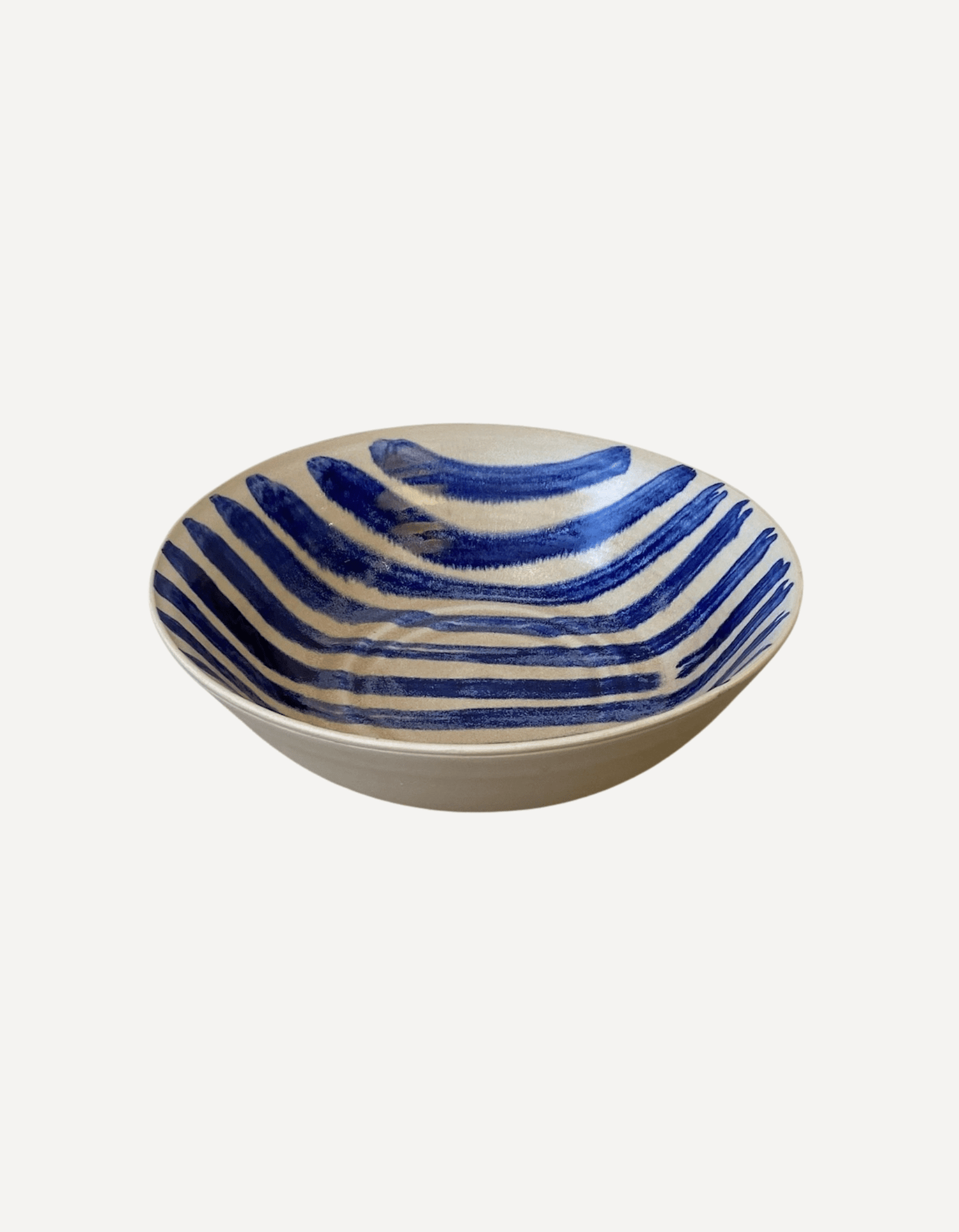 Cobalt Stripe Fruit Bowl - Emily Tapp - Beside The Wave
