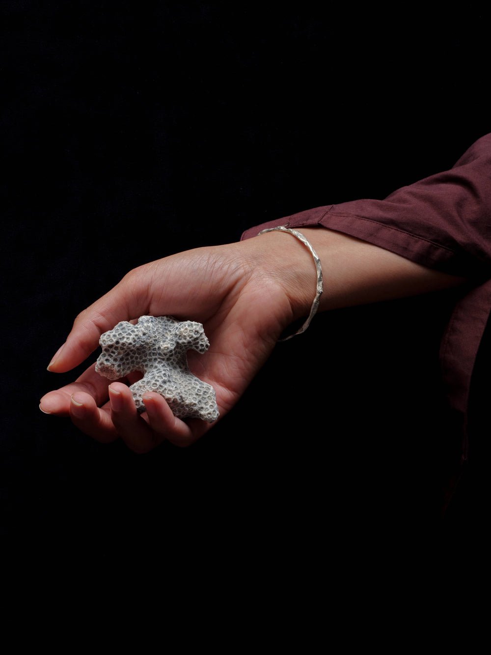 Craggy Silver Bangle - Emily Nixon - Beside The Wave