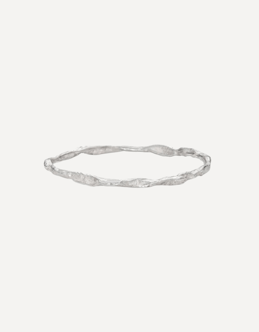 Craggy Silver Bangle - Emily Nixon - Beside The Wave