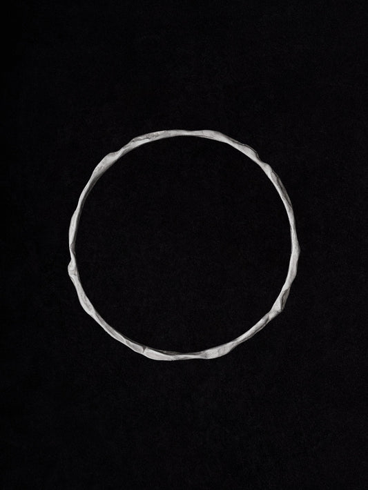 Craggy Silver Bangle - Emily Nixon - Beside The Wave