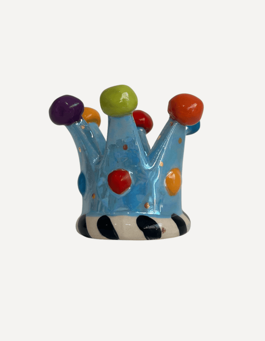 Crown Candleholder, Blue - Mary - Rose Young - Beside The Wave