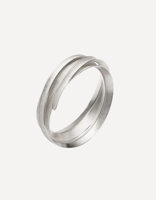 Curl Bangle Double Original Silver - Stephanie Johnson - Beside The Wave