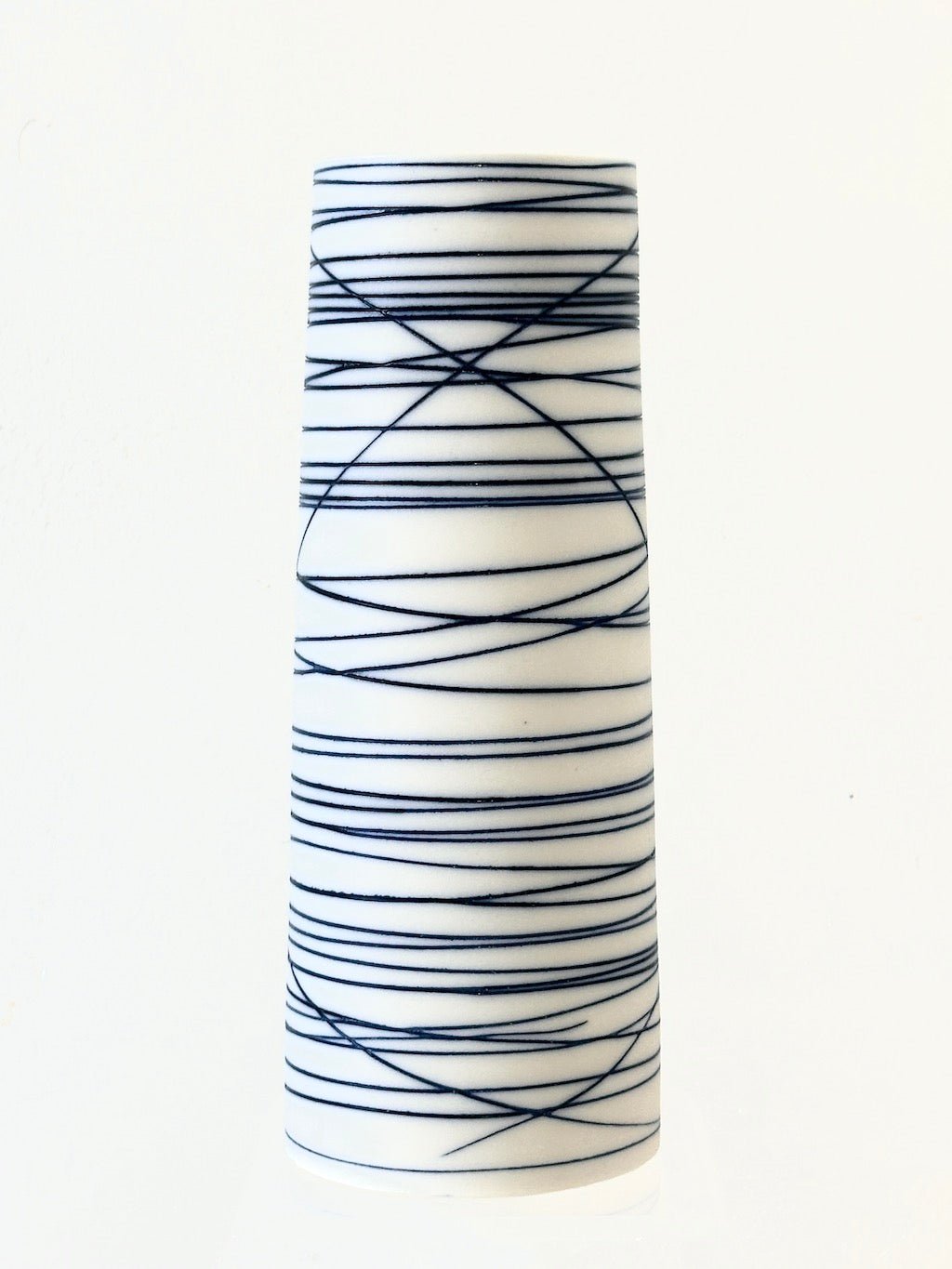 Cylinder Vase (Blue Lines) - Ali Tomlin - Beside The Wave