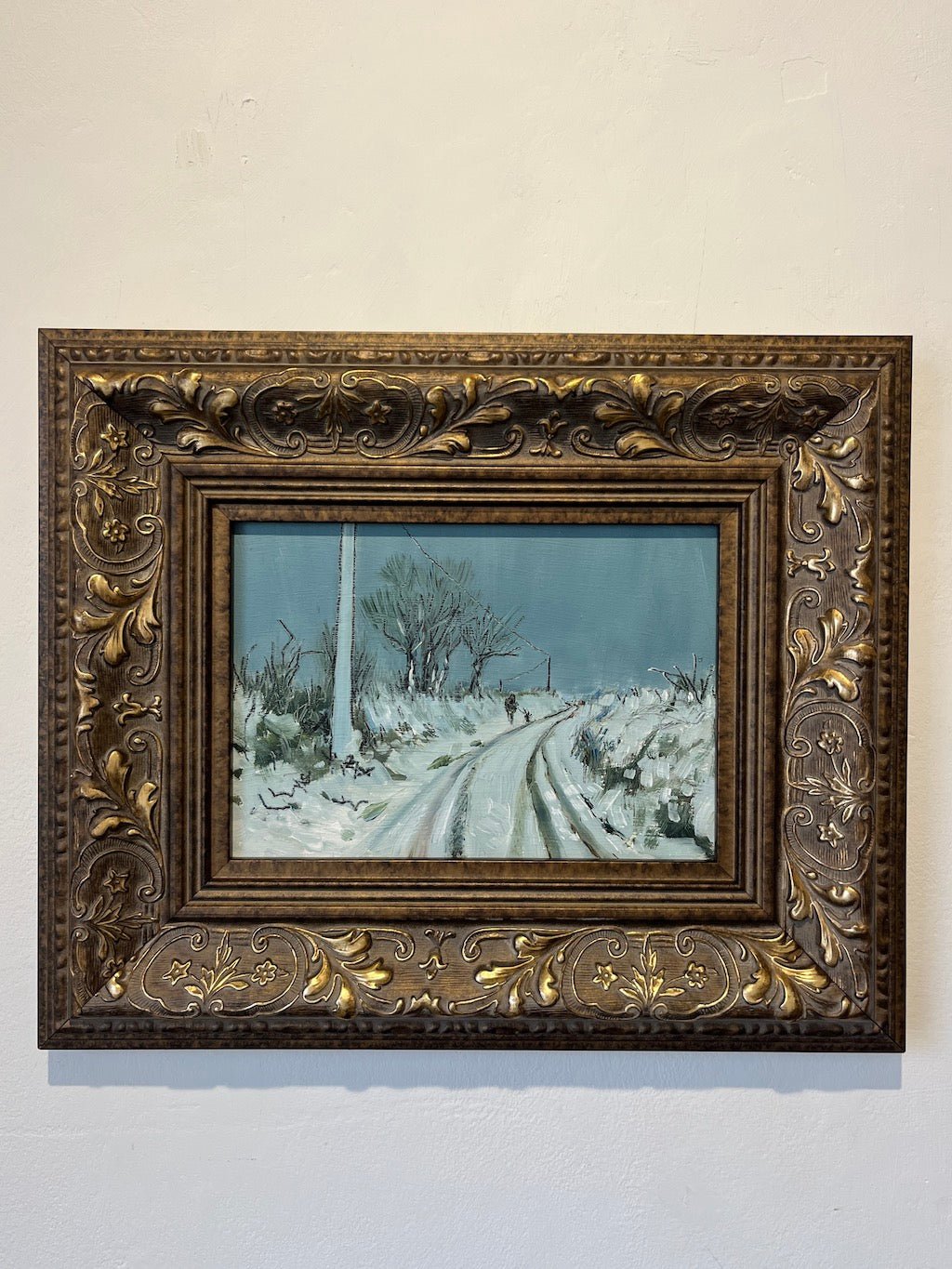 Dog Walk in the Snow - Sarah Wimperis - Beside The Wave