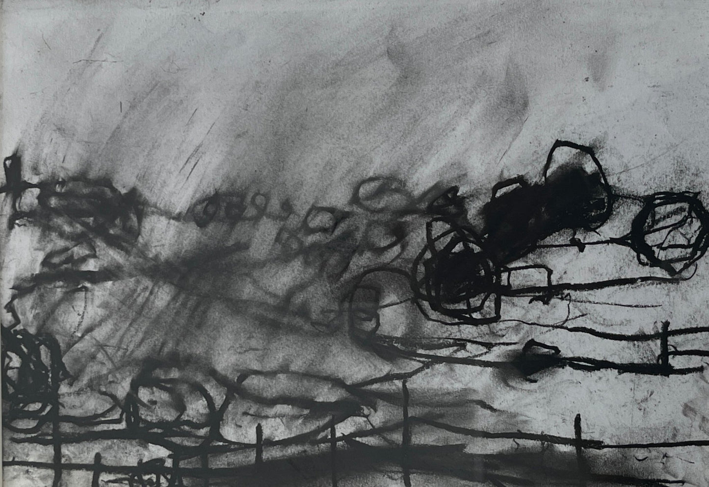 Drawing, Fog Clearing-Miles Heseltine-Beside The Wave