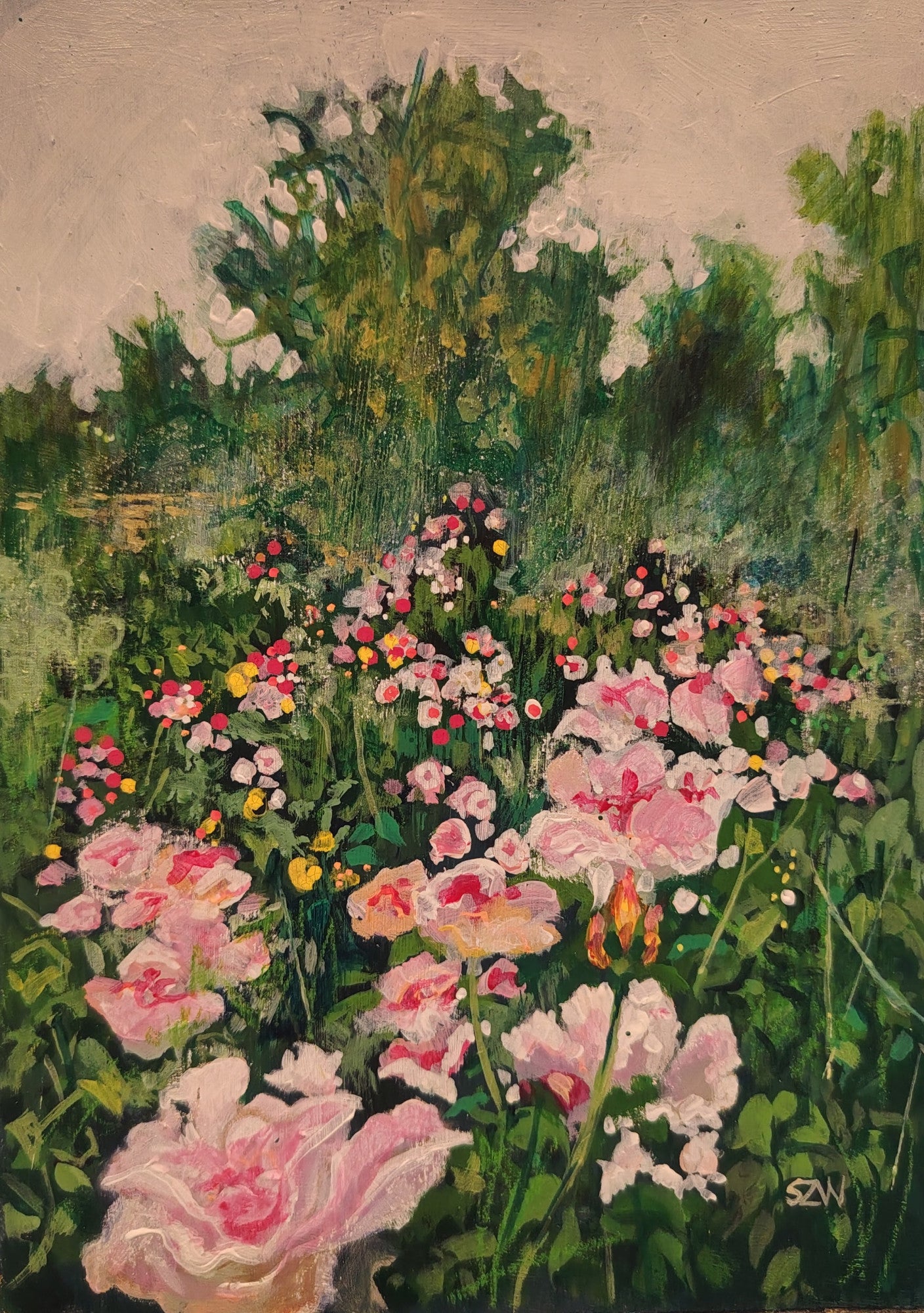 Early Morning, Rose Garden - Sarah Wimperis - Beside The Wave