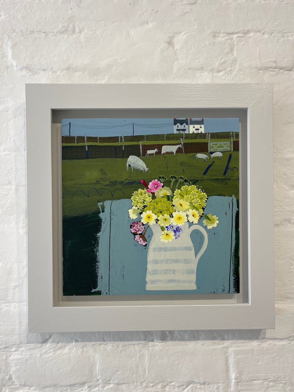 Easter Primroses and Sheep - Emma Dunbar - Beside The Wave