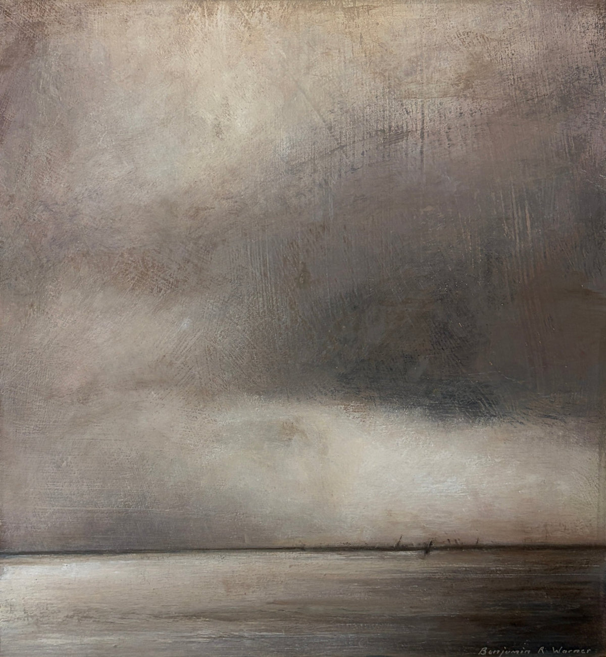 Falmouth Bay, Approaching Rain-Benjamin Warner-Beside The Wave