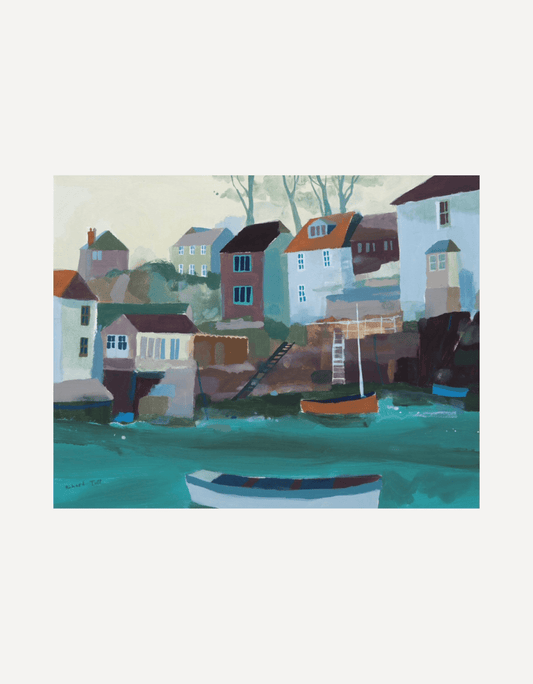 Fowey Harbourfront, Limited Edition Print - Richard Tuff - Beside The Wave