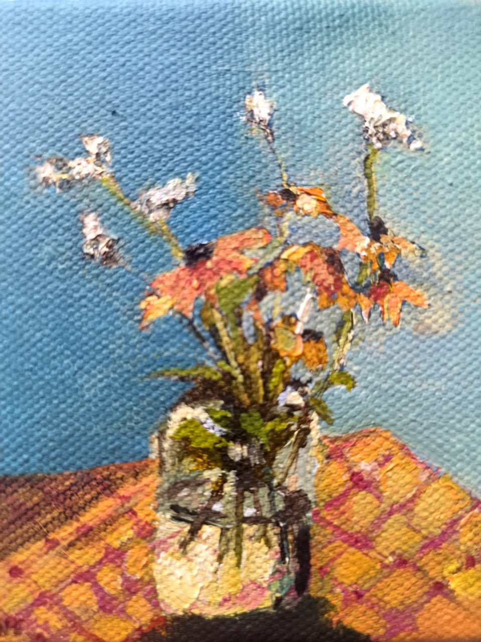 Gingham Flowers - Nancy Crewe - Beside The Wave