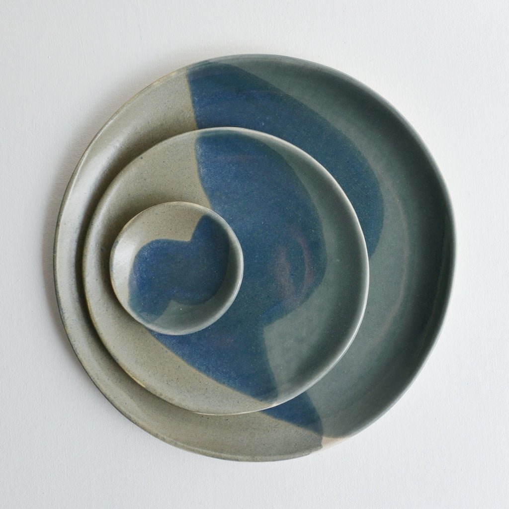 Glacier Plates Set, Blue Green - Lucia Fraser - Beside The Wave