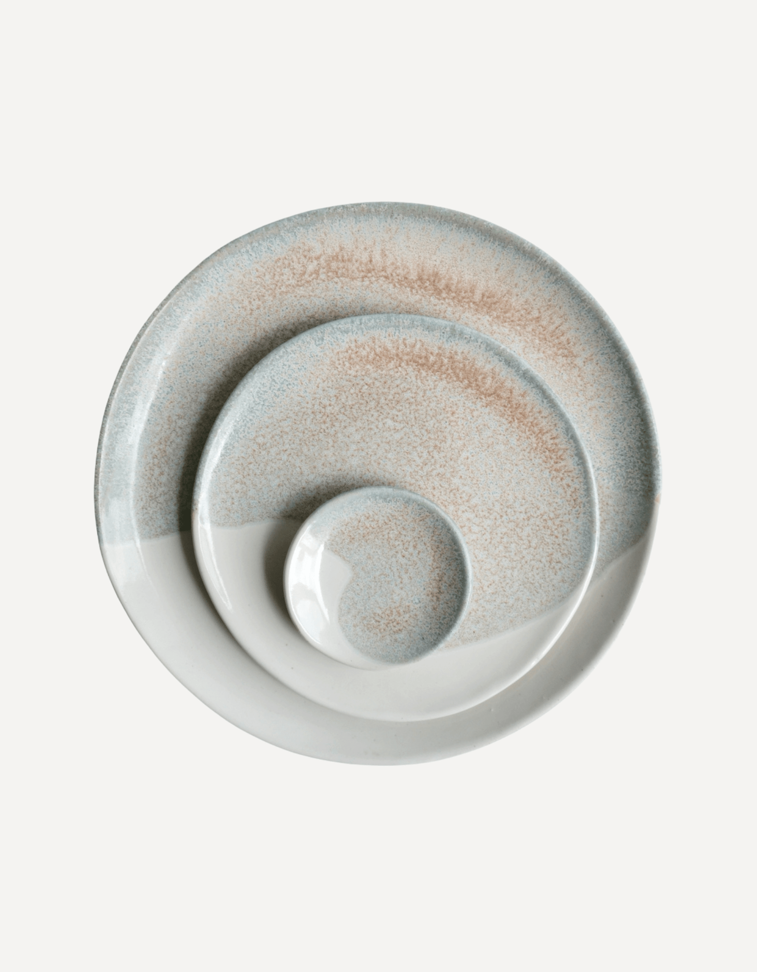Glacier Plates Set, Blush Green - Lucia Fraser - Beside The Wave