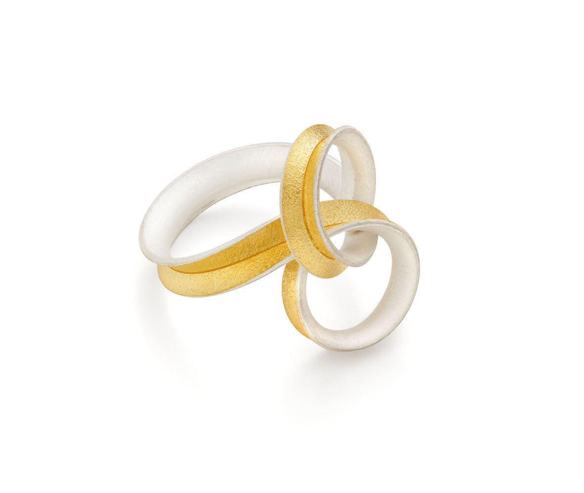 Gold Lined Loop Ring - Stephanie Johnson - Beside The Wave
