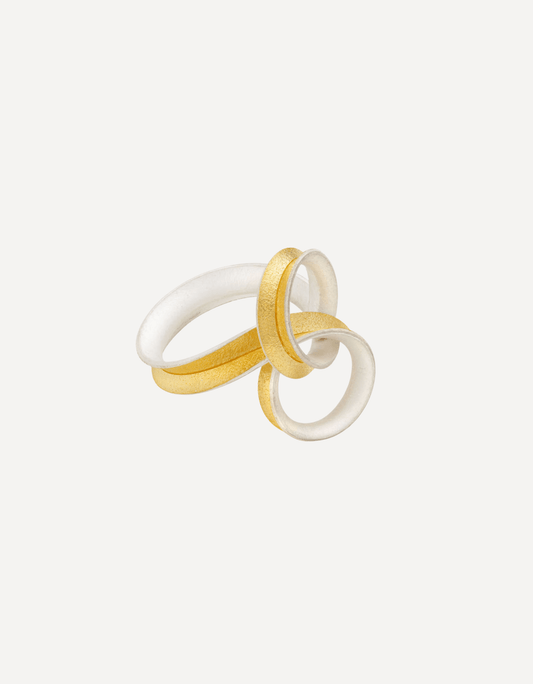 Gold Lined Loop Ring - Stephanie Johnson - Beside The Wave