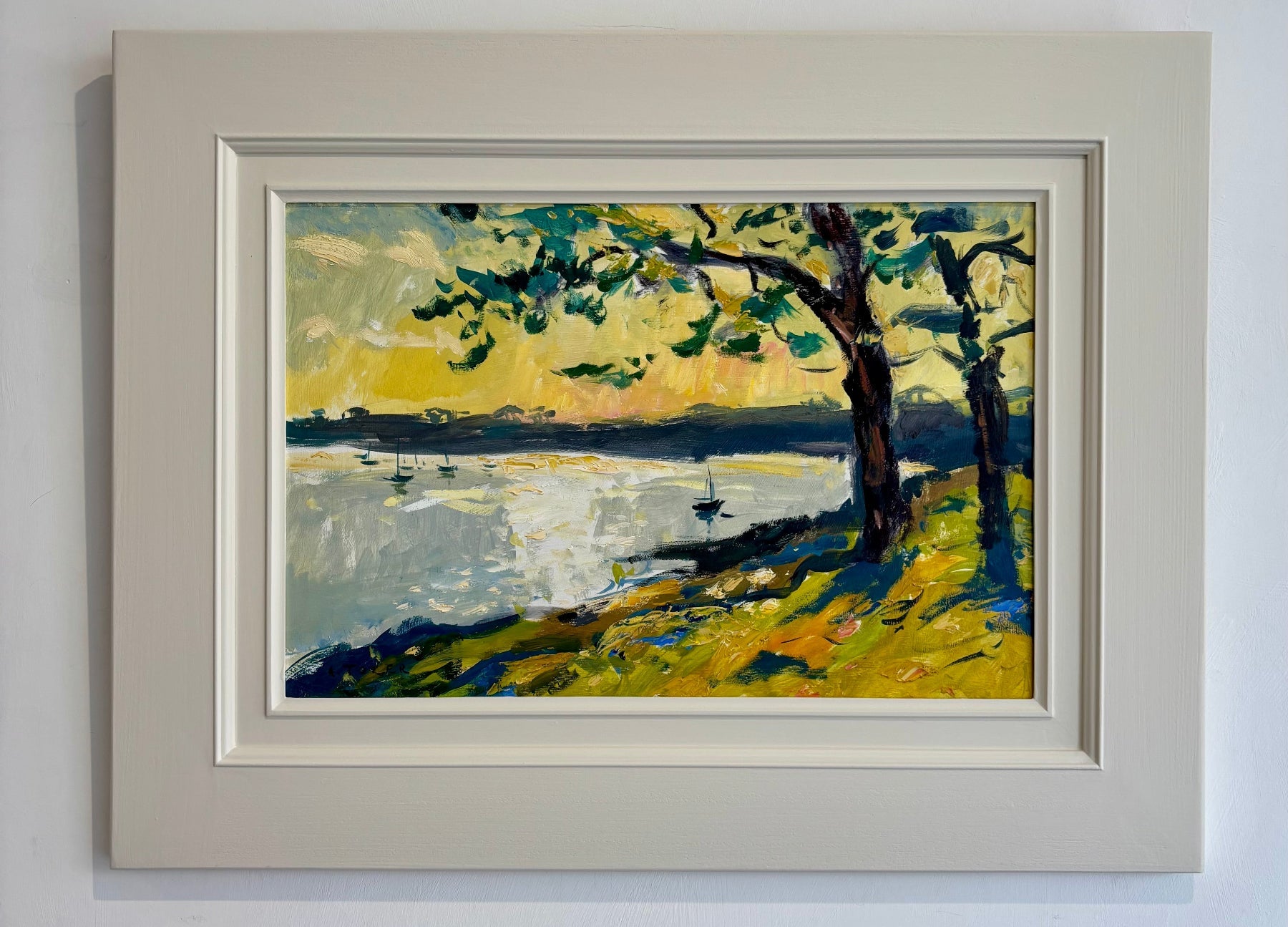 Golden Afternoon Light Across Helford River-Andrew Tozer-Beside The Wave