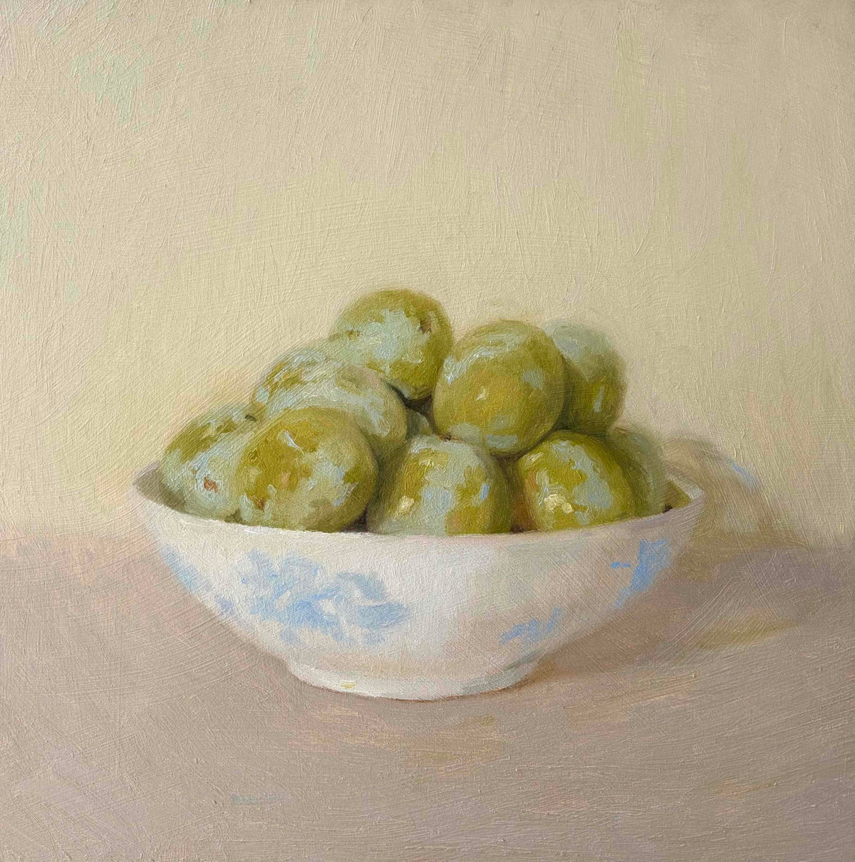 Greengages in a Blue Bowl-Johnty Robinson-Beside The Wave