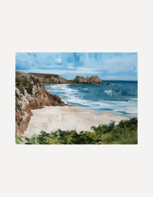 Incoming Tide at Porthcurno - Jon Doran - Beside The Wave