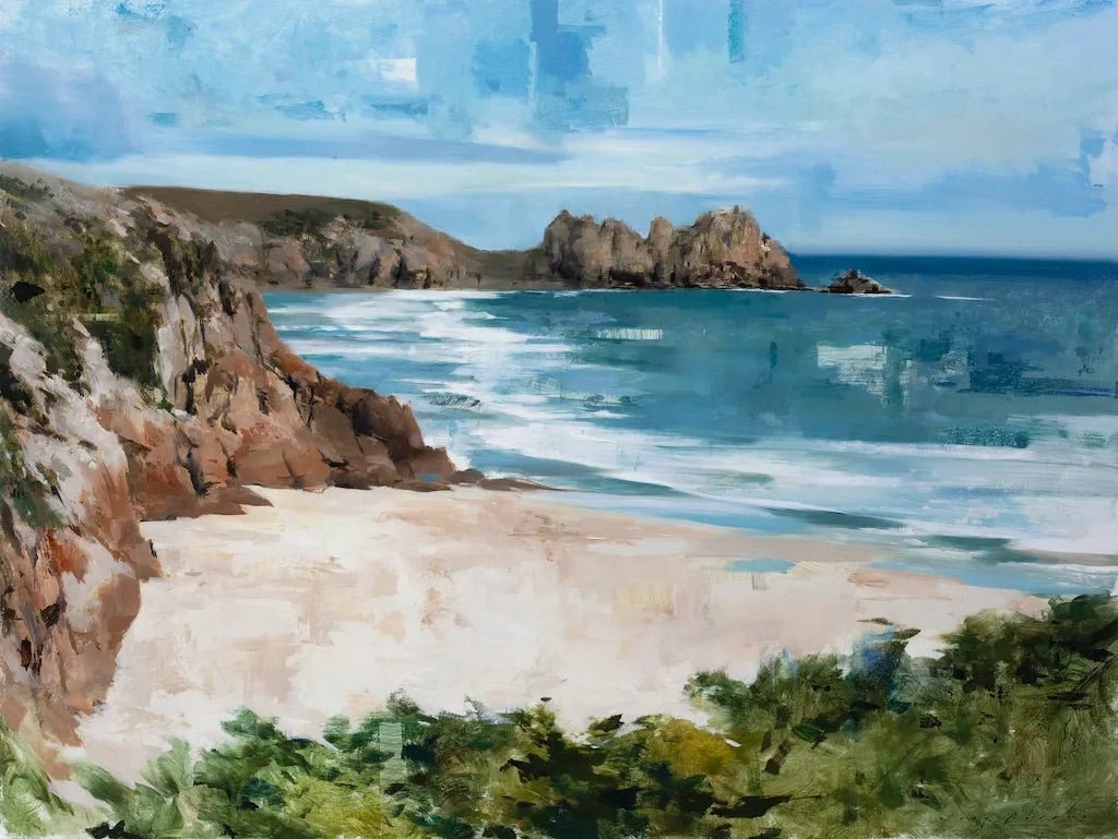 Incoming Tide at Porthcurno - Jon Doran - Beside The Wave