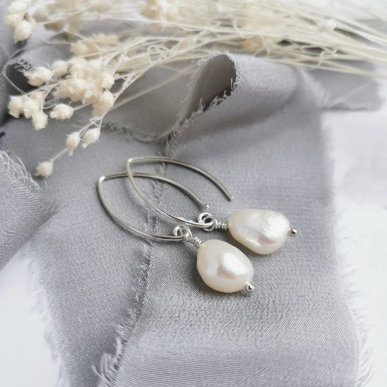 Ivory Baroque Pearl Earrings - Cat Birch - Beside The Wave