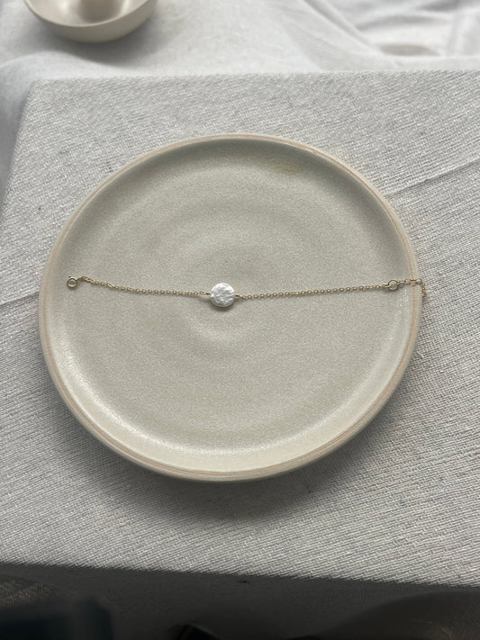 Ivory Coin Pearl Bracelet - Cat Birch - Beside The Wave