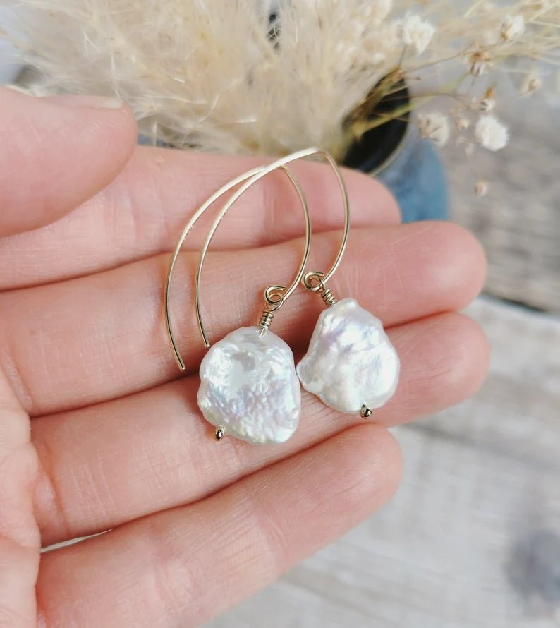 Ivory Keishi Pearl (Small) Earrings - Cat Birch - Beside The Wave