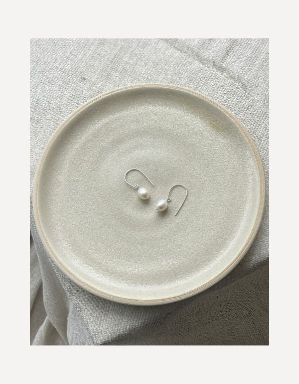 Ivory Rice Pearl Earrings - Cat Birch - Beside The Wave