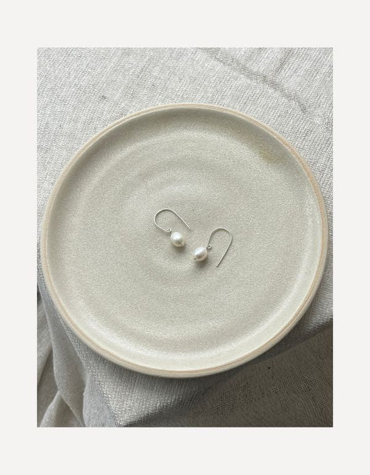 Ivory Rice Pearl Earrings - Cat Birch - Beside The Wave