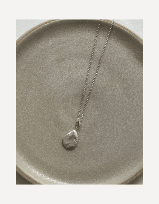 Ivory Tear Drop pearl necklace - Cat Birch - Beside The Wave