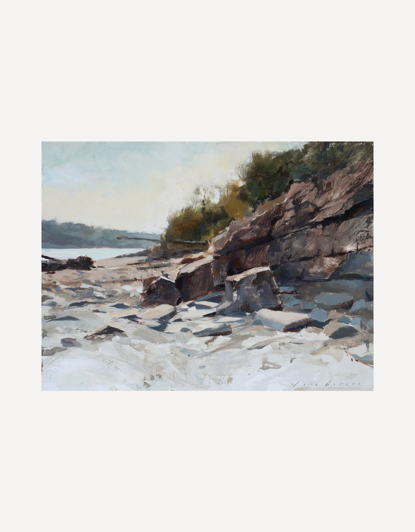 Durgan Rocks in Spring Light