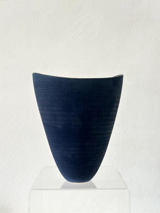 Land & Sky (Blue) Rounded Vase - Steve Smith - Beside The Wave
