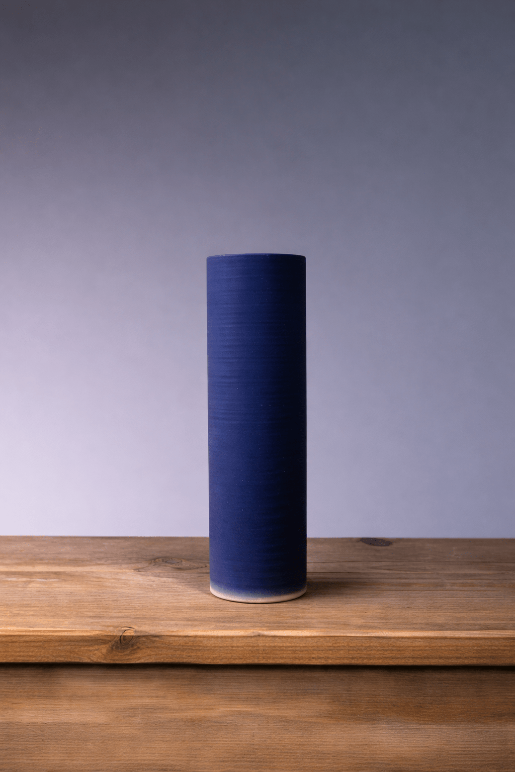 Land & Sky (Deep Blue) Straight Vase - Steve Smith - Beside The Wave
