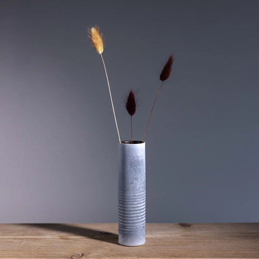 Land & Sky (Sky blue) Straight Vase - Steve Smith - Beside The Wave