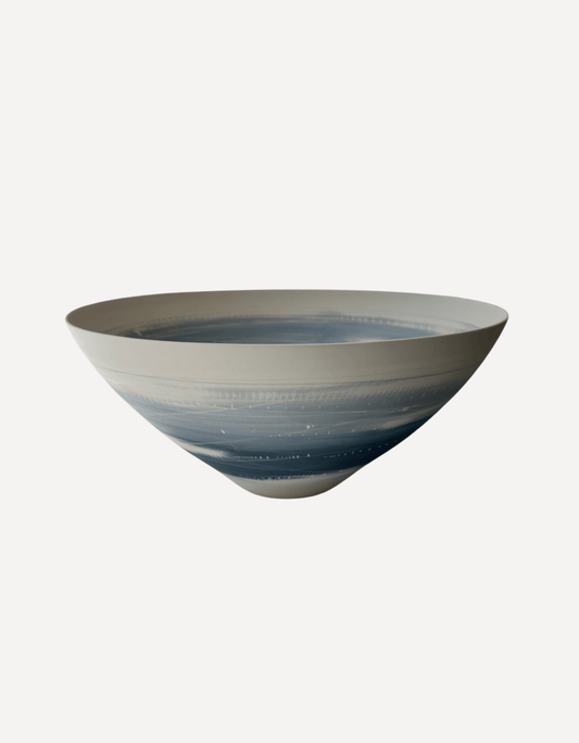 Large Round Bowl, Two Blues - Ali Tomlin - Beside The Wave