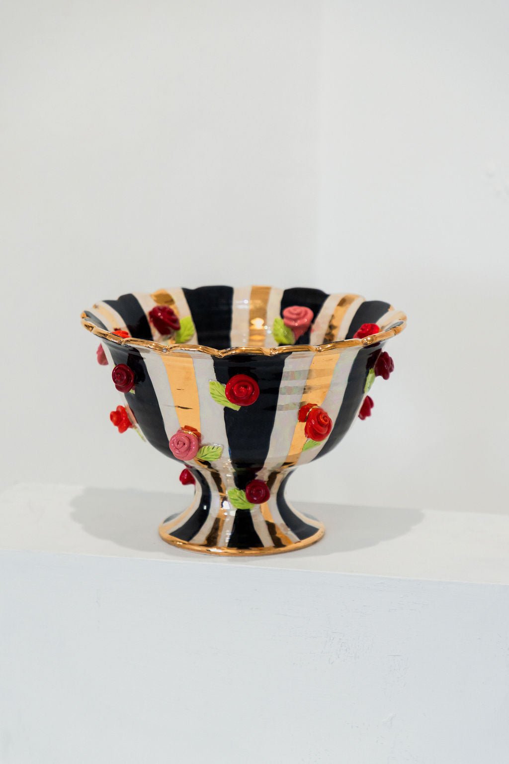 Large Salad Bowl (Rose Encrusted) - Mary - Rose Young - Beside The Wave