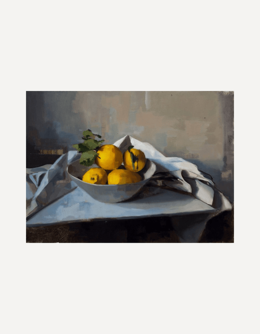 Lemons and Linen in Evening Light - Jon Doran - Beside The Wave